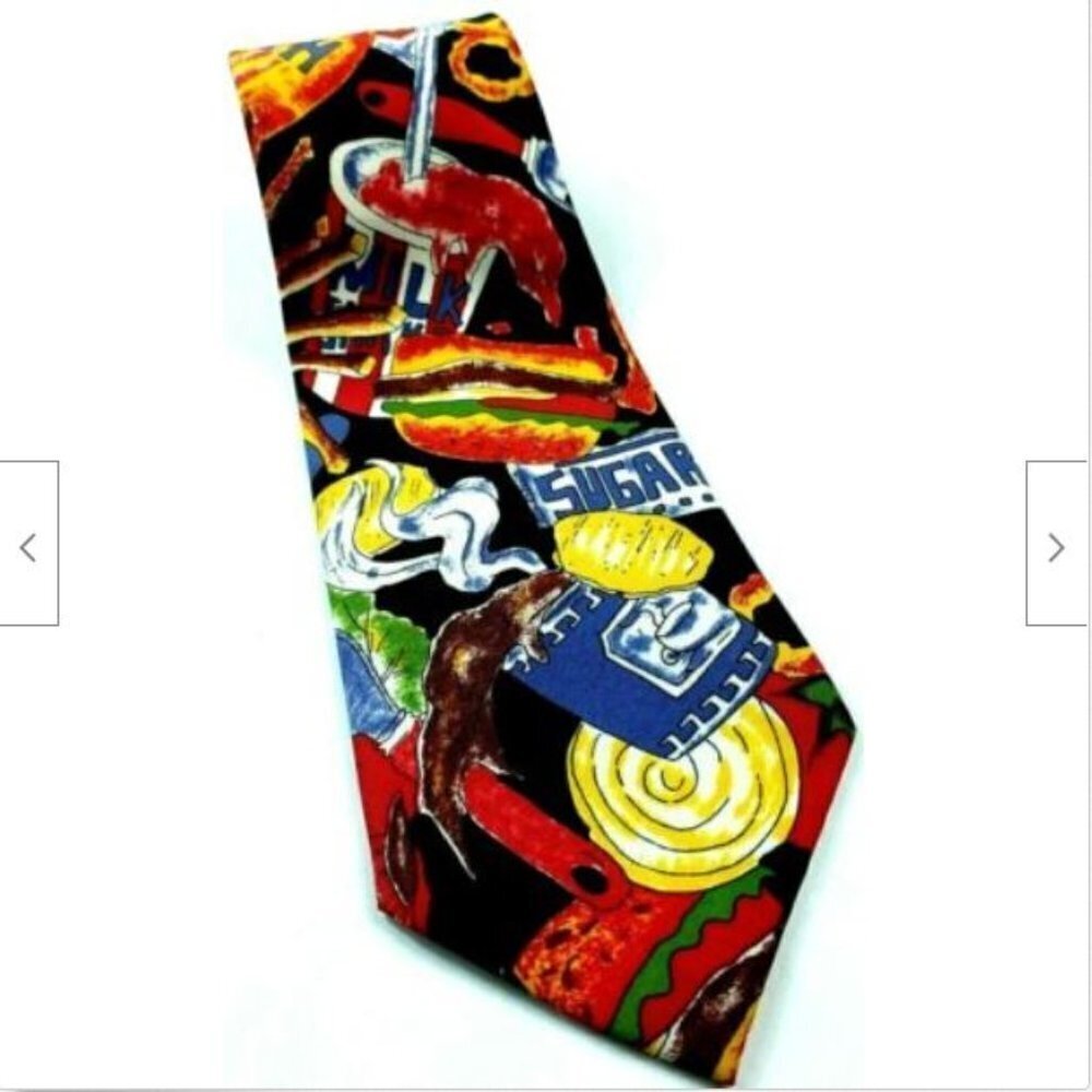 Junk Food Hamburger Fries Milkshake Tie